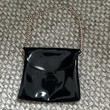 Palitoy Tressy doll's black bag with chain, vintage from "Winter Journey" outfit