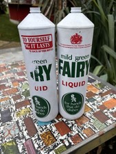 2 vintage fairy liquid bottles