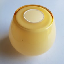 Zwiesel Germany art glass vase vintage Schott Boehm cased modernist caramel