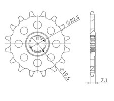 520 Teeth 15 Step Sprocket for Suzuki DR 500 1981-1989 / DR S 500 1981-1984