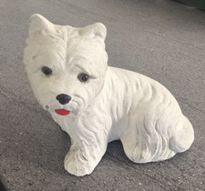 15cm Heavy Westie Terrier Stone Ornament / Door Stop