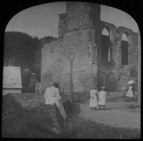 Magic lantern slide - slide, chapel
