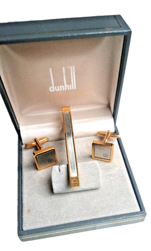 Dunhill cufflinks tie clip - +,