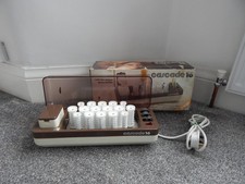 Vintage Boxed & Working Carmen Cascade 16 Heated Rollers/Curlers & Spray Station