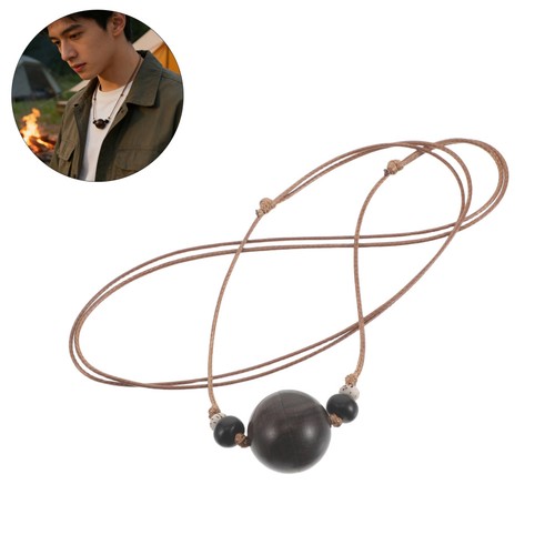 Natural ebony wood beaded - ebony,