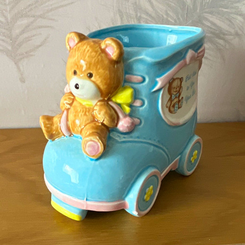 Ceramic teddy bear - bear, planter