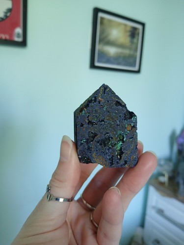 Raw azurite point - raw,
