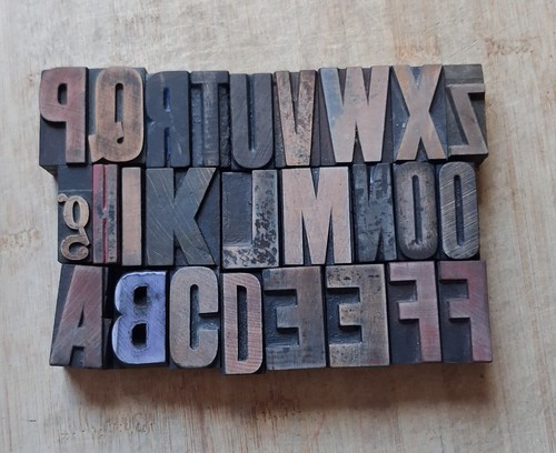 Vintage wooden letterpress - wooden,