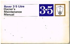 ROVER P5B 3.5L V8 SALOON COUPE ORIG. 1967 MAINTENANCE HANDBOOK & SERVICE RECORD