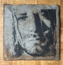 Neverwork b1979 - Kurt Cobain on Metal - A rare example 2003 Banksy era interest