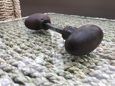 VINTAGE ART DECO 1930s BAKELITE PAIR DARK BROWN OVAL INNER DOOR HANDLES KNOBS