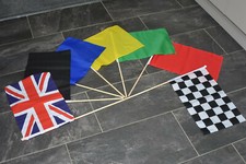 Set of 4/7 Racing Flags for short oval Motor Racing Stock Car Banger Chequered