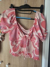 Primark Pink Gypsy Top Shirred
