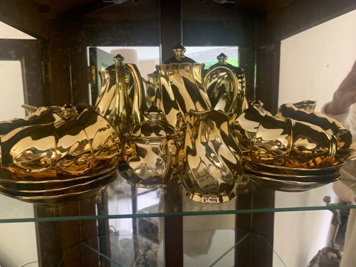 Vintage porcelain gold - porcelain,