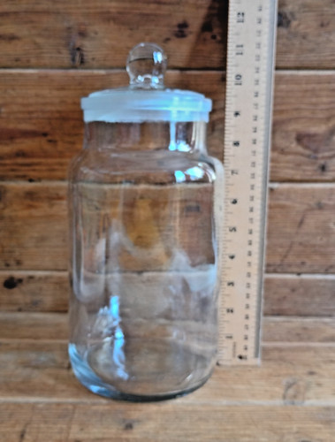 Large vintage glass sweet jar - large,