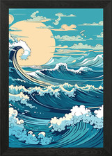 Massive Waves Japanese Framed