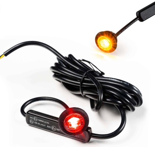 Flush fit red round led - red, button