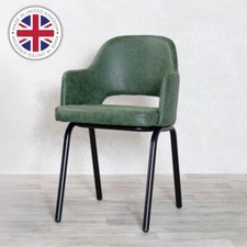 GREEN DINING CHAIR FAUX