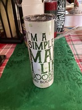 Stainless Steel Double Insulated Tumbler Metal & Plastic Straws Simple Boob Man