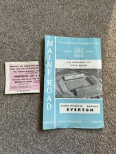 Man City v Everton 1966 FA Cup Programme & Ticket Maine Rd 0-2 Trebilcock