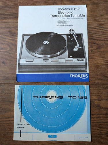 Thorens 125 manual vintage - thorens,