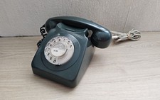 BRITISH TELECOM GREEN  ROTARY DIAL-UP TELEPHONE ☎️  