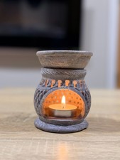 Grey Soapstone Oil Burner