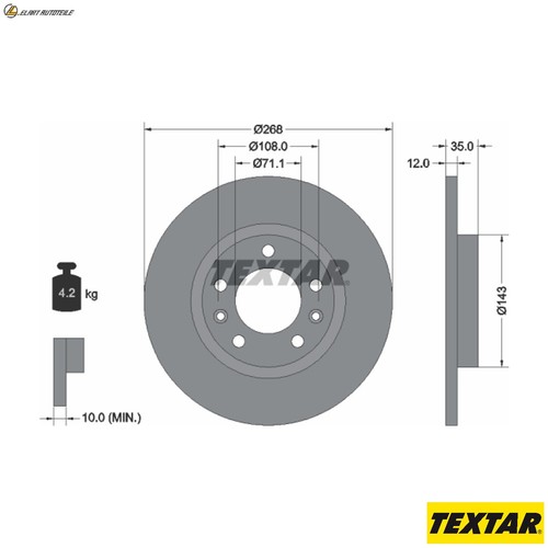 Brake discs 92268003 for - 92268003,