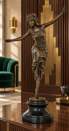 Art deco bronze sculpture - art,