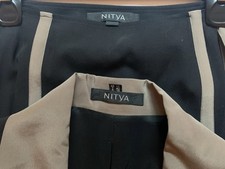 Nitya Black Wool Blend Jacket & Skirt Set – UK 10 – Designer Two Piece Outfit