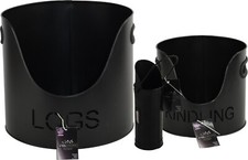 Fireplace Log Bucket Set