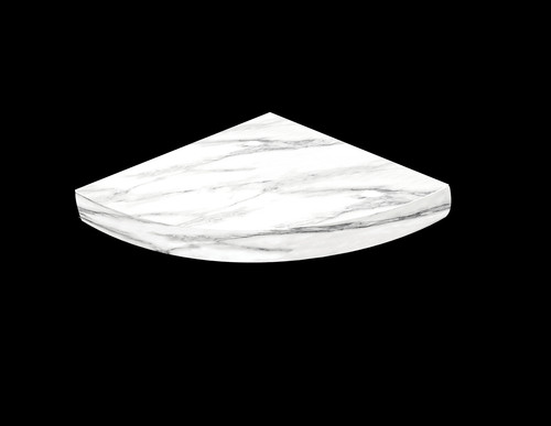 White marble effect floating - white,