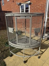 Corner Parrot Cage Light Grey Medium/large Size