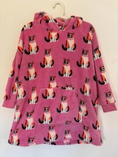 M&S Girls Pink Cat Print