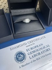 Platinum 4.74ct Natural Diamond Engagement Ring 3.24ct Central Dia Certificates