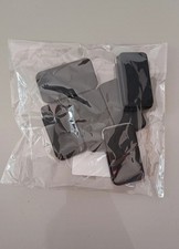 Empty small black sliding lid metal tins x6