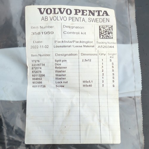 Volvo penta saildrive - penta, control