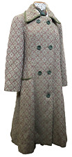 CELTIQUE WELSH TWEED DOUBLE BREASTED LADIES COAT BY WELSH TEXTILES LTD SIZE S