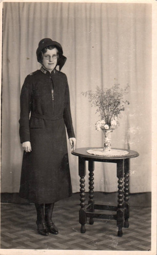 Salvation army rppc lady - rppc, in