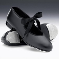 Capezio Tyette 925 Low Heel Black PU Tap Shoes Heel & Toe Taps Fitted