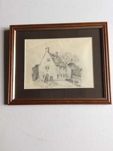 Framed pencil drawing - , of