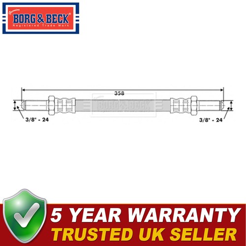 Borg beck rear brake hose - beck,
