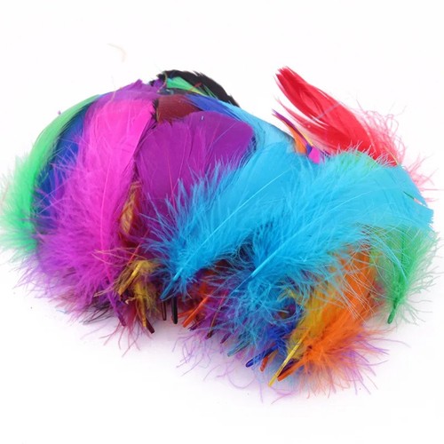 100 solid colored feathers - 100,
