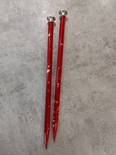 Pair Of T & C Brand , Red , Size 15 , 10mm Single Point Knitting Needle