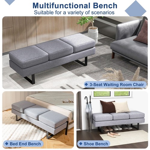 Long seating upholstered salon - upholstered,
