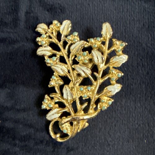 Vintage gold tone floral