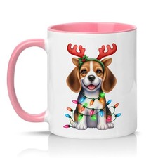 Festive Beagle With Reindeer