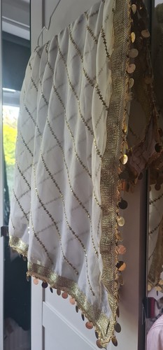 Gorgeous white dupatta with - white,