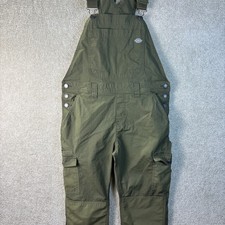 Dickies Bib Overalls Pants Women Small Green Double Knee Ripstop Cooling Temp iQ