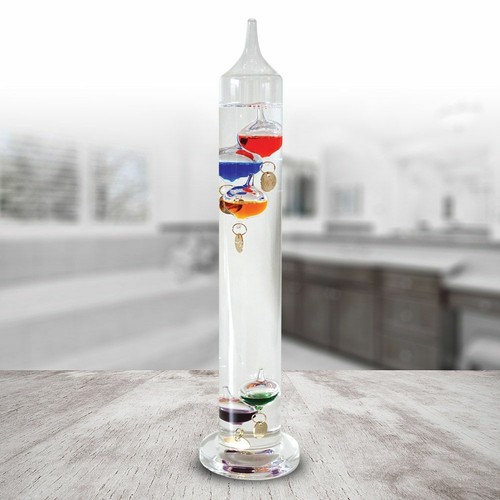 Glass galileo thermometer 28cm - thermometer,